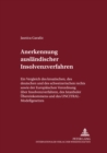 Anerkennung Auslaendischer Insolvenzverfahren : Ein Vergleich Des Kroatischen, Des Deutschen Und Des Schweizerischen Rechts Sowie Der Europaeischen Verordnung Ueber Insolvenzverfahren, Des Istanbuler - Book