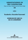 Anselm of Lucca as a Canonist - Book