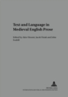 Text and Language in Medieval English Prose : A Festschrift for Tadao Kubouchi - Book