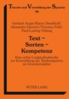 Text - Sorten - Kompetenz : Eine echte Longitudinalstudie zur Entwicklung der Textkompetenz im Grundschulalter - Book
