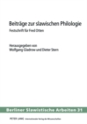 Beitraege Zur Slawischen Philologie : Festschrift Fuer Fred Otten - Book
