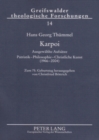 Karpoi : Ausgewaehlte Aufsaetze- Patristik - Philosophie - Christliche Kunst (1966-2004)- Zum 75. Geburtstag Herausgegeben Von Christfried Boettrich - Book