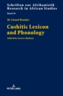 Cushitic Lexicon and Phonology : Edited by Grover Hudson - Book