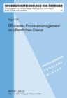 Effizientes Prozessmanagement Im Oeffentlichen Dienst : Ein Ansatz Fuer Effizientes E-Government - Book