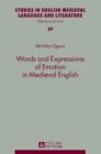 Words and Expressions of Emotion in Medieval English - Book