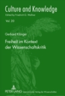 Freiheit Im Kontext Der Wissenschaftskritik - Book