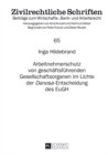 Arbeitnehmerschutz Von Geschaeftsfuehrenden Gesellschaftsorganen Im Lichte Der «Danosa»-Entscheidung Des Eugh - Book