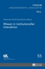 Wissen in Institutioneller Interaktion - Book
