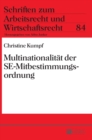 Multinationalitaet Der Se-Mitbestimmungsordnung - Book