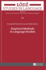 Empirical Methods in Language Studies - Book