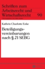 Beteiligungsvereinbarungen Nach ? 21 Sebg - Book