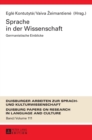 Sprache in der Wissenschaft : Germanistische Einblicke - Book