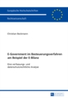 E-Government Im Besteuerungsverfahren Am Beispiel Der E-Bilanz : Eine Verfassungs- Und Datenschutzrechtliche Analyse - Book