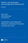 Legitimation und Auftrag des oeffentlich-rechtlichen Fernsehens in Zeiten der Cloud - Book