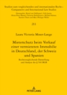 Mieterschutz beim Verkauf einer vermieteten Immobilie in Deutschland, der Schweiz und Spanien : rechtsvergleichende Darstellung und Analyse des ? 566 BGB - Book