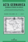 Acta Germanica : German Studies in Africa - Book