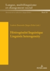 Heterogeneite linguistique / Linguistic Heterogeneity : Questions de methodologie, outils d'analyse, et contextualisation / Questions of Methodology, Analysis Tools and Contextualization - eBook