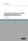 Erklarungsansatze fur die unterschiedliche Entwicklung am Arbeitsmarkt in Deutschland und den USA seit 1990 - Book