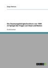 Die Staatsangehorigkeitsreform Von 1999 Im Spiegel Der Fragen Von Staat Und Nation - Book