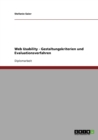 Web Usability. Gestaltungskriterien Und Evaluationsverfahren - Book