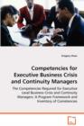 Competencies for Executive Business Crisis and Continuity Managers - Book