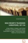 Max Reger's Telemann Variations, Op.134 - Book