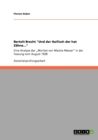 Bertolt Brecht Und der Haifisch der hat Zahne... : Eine Analyse der "Moritat von Mackie Messer in der Fassung vom August 1928 - Book