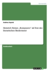 Heinrich Heines "Romanzero als Text des literarischen Biedermeier - Book