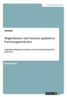 Moeglichkeiten und Grenzen qualitativer Forschungsmethoden : Gegenuberstellung des narrativen und des problemzentrierten Interviews - Book