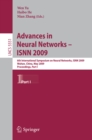 Advances in Neural Networks - ISNN 2009 : 6th International Symposium on Neural Networks, ISNN 2009 Wuhan, China, May 26-29, 2009 Proceedings, Part I - eBook