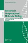 Research in Computational Molecular Biology : 13th Annual International Conference, RECOMB 2009, Tucson, Arizona, USA, May 18-21, 2009, Proceedings - Book