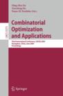 Combinatorial Optimization and Applications : Third International Conference, COCOA 2009, Huangshan, China, June 10-12, 2009, Proceedings - Book