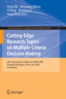 Cutting-Edge Research Topics on Multiple Criteria Decision Making : 20th International Conference, MCDM 2009, Chengdu/Jiuzhaigou, China, June 21-26, 2009. Proceedings - Book