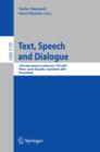 Text, Speech and Dialogue : 12th International Conference, TSD 2009, Pilsen, Czech Republic, September 13-17, 2009. Proceedings - eBook