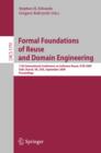 Formal Foundations of Reuse and Domain Engineering : 11th International Conference on Software Reuse, ICSR 2009, Falls Church, VA, USA, September 27-30, 2009. Proceedings - eBook
