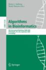 Algorithms in Bioinformatics : 9th International Workshop, WABI 2009, Philadelphia, USA, September 12-13, 2009. Proceedings - Book