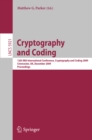 Cryptography and Coding : 12th IMA International Conference, IMACC 2009, Cirencester, UK, December 15-17, 2009, Proceedings - eBook