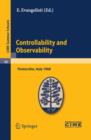 Controllability and Observability : Lectures given at a Summer School of the Centro Internazionale Matematico Estivo (C.I.M.E.) held in Pontecchio (Bologna), Italy, July 1-9, 1968 - Book