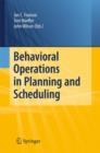 Behavioral Operations in Planning and Scheduling - Book