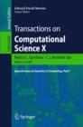 Transactions on Computational Science X : Special Issue on Security in Computing, Part I - eBook