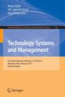 Technology Systems and Management : First International Conference, ICTSM 2011, Mumbai, India, February 25-27, 2011. Selected Papers - Book