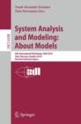 System Analysis and Modeling: About Models : 6th International Workshop, SAM 2010, Oslo, Norway, October 4-5, 2010, Revised Selected Papers - Book