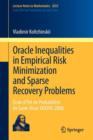 Oracle Inequalities in Empirical Risk Minimization and Sparse Recovery Problems : Ecole d’Ete de Probabilites de Saint-Flour XXXVIII-2008 - Book