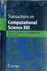 Transactions on Computational Science XIII - Book