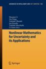 Nonlinear Mathematics for Uncertainty and Its Applications - Book