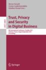 Trust, Privacy and Security in Digital Business : 8th International Conference, TrustBus 2011, Toulouse, France, August 29 - September 2, 2011, Proceedings - eBook