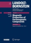 Magnetic Susceptibility Data - Part 1. : Magnetic Properties of Paramagnetic Compounds, Subvolume A - Book