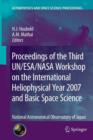 Proceedings of the Third UN/ESA/NASA Workshop on the International Heliophysical Year 2007 and Basic Space Science : National Astronomical Observatory of Japan - Book
