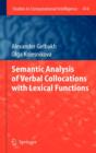 Semantic Analysis of Verbal Collocations with Lexical Functions - Book