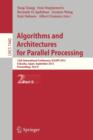 Algorithms and Architectures for Parallel Processing : 12th International Conference, ICA3PP 2012, Fukuoka, Japan, September 4-7, 2012, Proceedings, Part II - Book